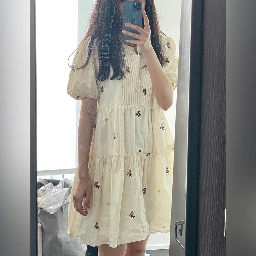 Dress with embroiled details